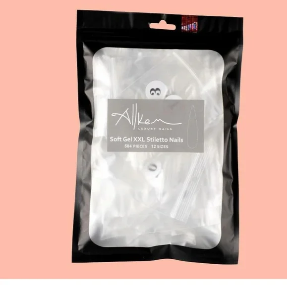 Allkem Luxury Nails Soft Gel XXL Stiletto Nails 2 Bags Of 504 Pieces 12 Sizes - Picture 5 of 9
